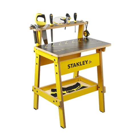 Stanley Jr. 10-Piece Kids Tool Set with Tool Belt Pouch and Real  Construction Tools for