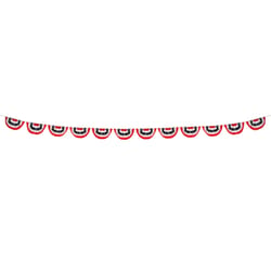 In The Breeze Patriotic Pleated Flag 9 in. H X 18 in. W