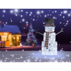 Celebrations LED White Snowman 3 ft. Yard Decor