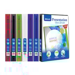 Bazic Products 1/2 in. W X 9.53 in. L 3-Ring Assorted Presentation View Binder