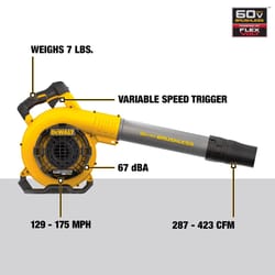 DeWalt 60V MAX DCBL770B 129 mph 423 CFM 60 V Battery Handheld Blower Tool Only