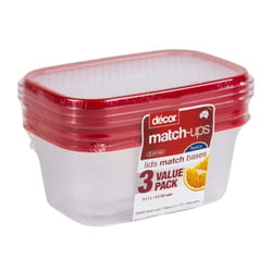 Decor Match-Ups 33.81 oz Clear Food Storage Container Set 3 pk
