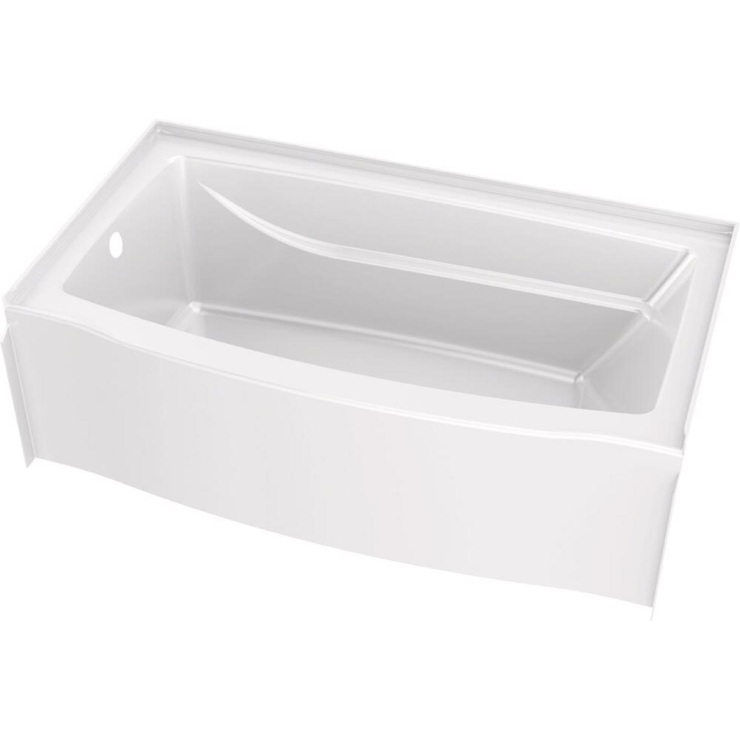 Delta Classic 500 18 in. H X 60 in. W X 32 in. L White Bathtub -  B23685-6032L-WH
