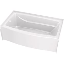 Delta Classic 500 18 in. H X 60 in. W X 32 in. L White Bathtub