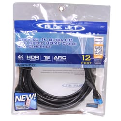 Blue Jet 12 ft. L High Speed Cable with Ethernet HDMI