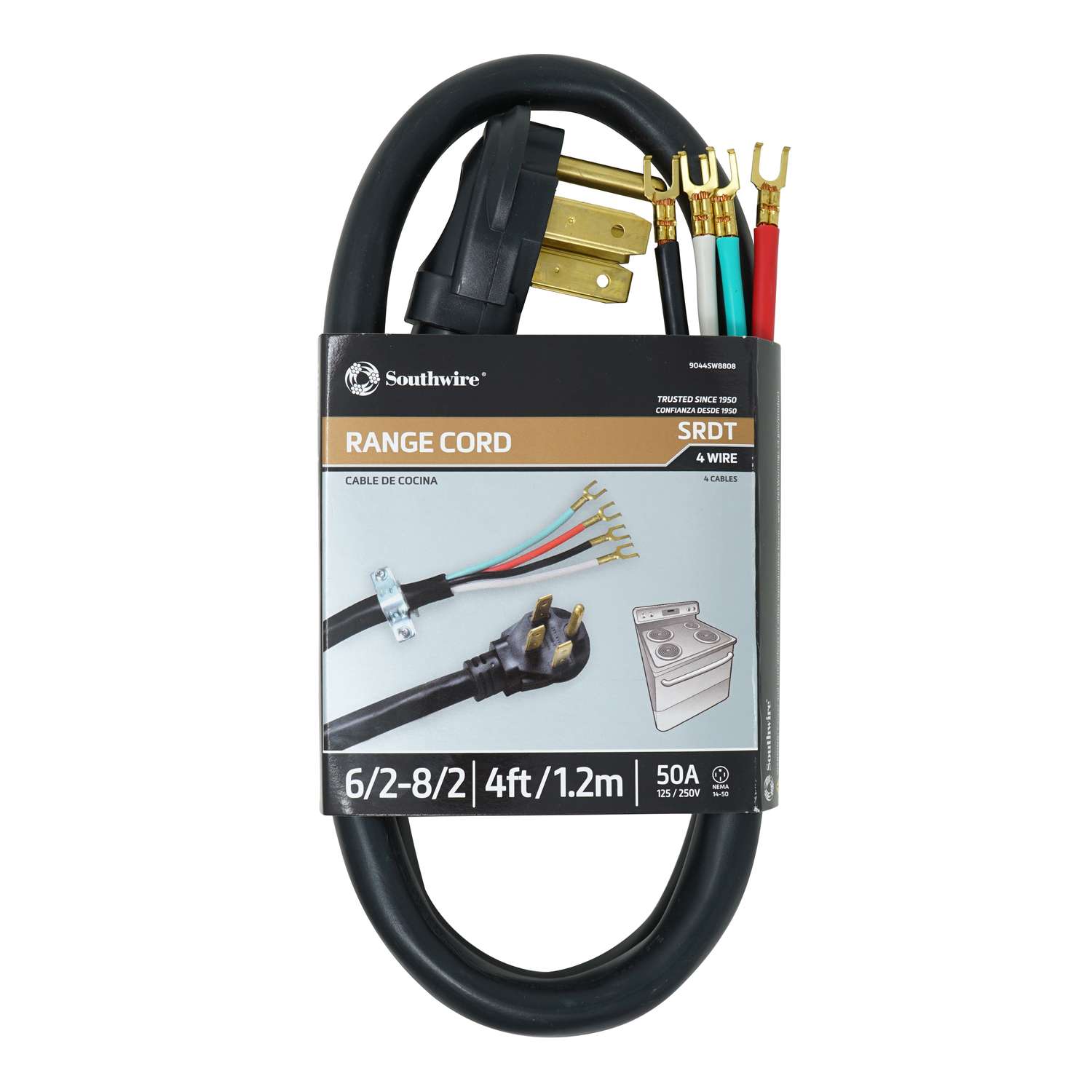 Southwire 6/2, 8/2 SRDT 250 V 4 ft. L Range Cord Ace Hardware