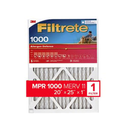 Filtrete Allergen Defense 20 in. W X 25 in. H X 1 in. D 1000 MERV Pleated Air Filter 1 pk