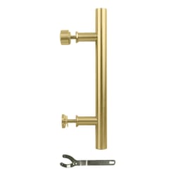 National Hardware Madison 31/32 in. D X 12 in. L Brushed Gold Steel Pull Handle 1 pc