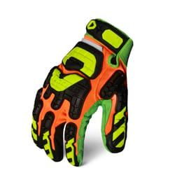 Ironclad Industrial Impact Men's Cut Resistant Gloves Orange/Green Medium 1 pk