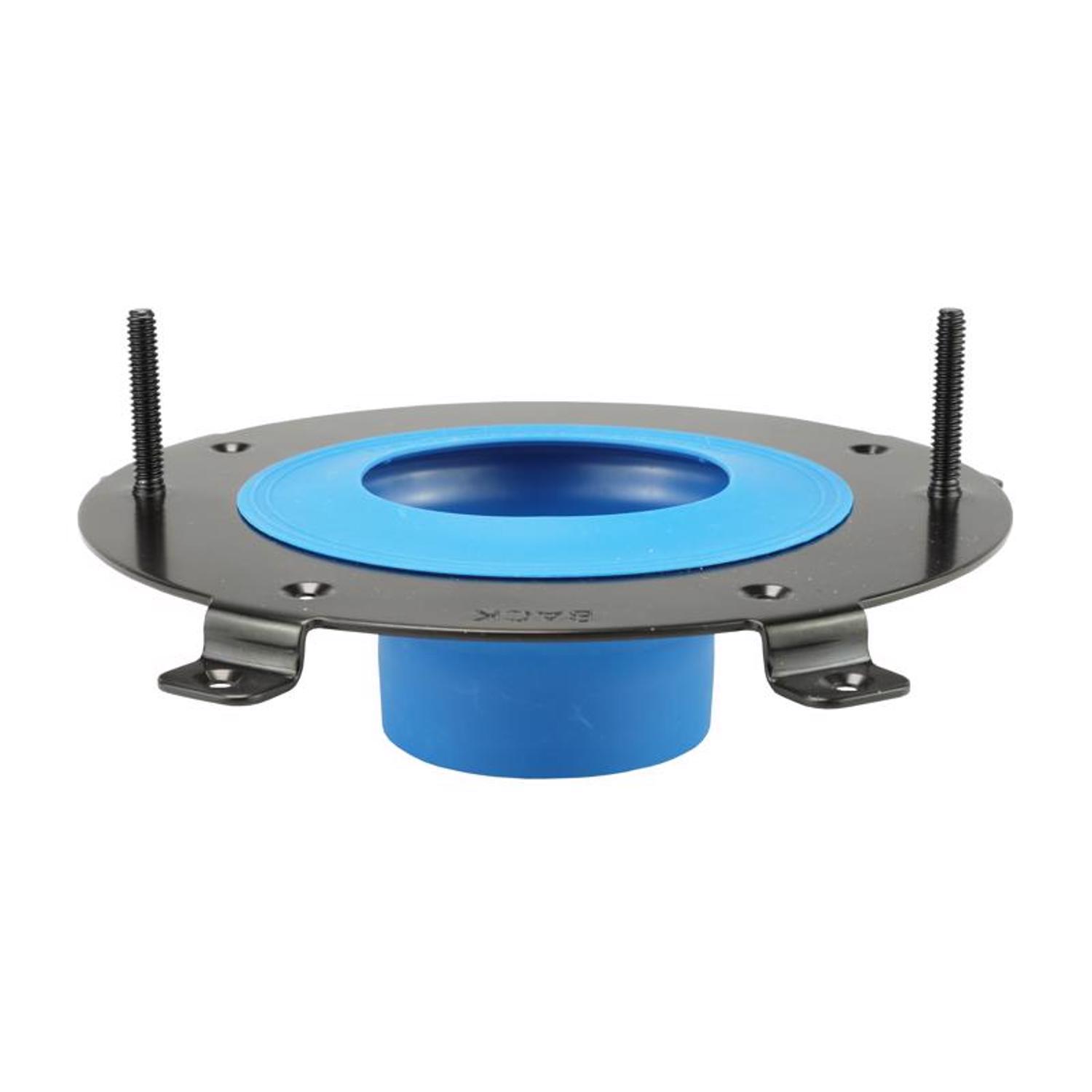danco hydroseat toilet flange repair ring black/blue plastic/stainless steel