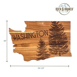 Totally Bamboo Rock & Branch 15.5 in. L X 10 in. W X 0.6 in. Acacia Wood Washington Serving & Cuttin