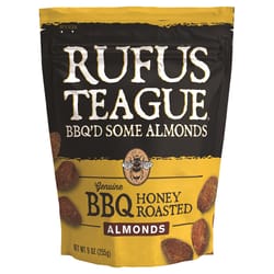 Rufus Teague Snacks Honey Almonds Honey Roasted BBQ Almonds 9 oz Bagged