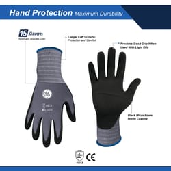 General Electric Unisex Dipped Gloves Black/Gray M 1 pair