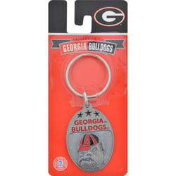 HILLMAN NCAA Tempered Steel Silver Split Ring Keychain