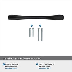 Amerock Valie Contemporary Cabinet Pull 3-3/4 in. Matte Black Black 1 pk