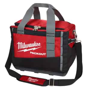 Milwaukee  PACKOUT  15 in. W x 12.2 in. H Ballistic Nylon  Tool Bag  3 pocket Black/Red  1 pc. 