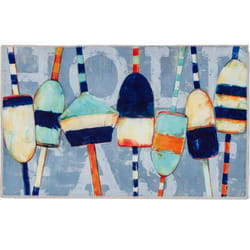 Olivia's Home 22 in. W X 32 in. L Multi-Color Coastal Buoys Polyester Accent Rug