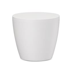 Crescent Garden Eva 6.5 in. H X 7.1 in. D PP Plastic Planter White