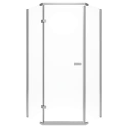 Delta 71-7/8 in. H X 35-7/8 in. W Stainless Steel Frameless Shower Door