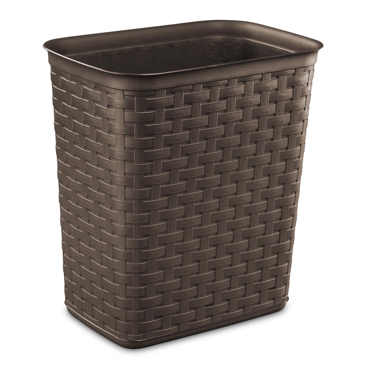 Rubbermaid 13.25 Gallon Rectangular Spring-Top Lid Wastebasket