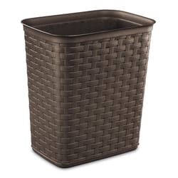 Lavex 10 Gallon Brown Round Commercial Trash Can and Lid