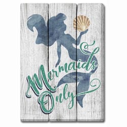 Oak Patch Gifts Coastal Mermaids Only Magnet Wood 1 pk