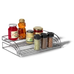 Spectrum 3.8 in. H X 9.3 in. W X 11.5 in. L Chrome Silver Tiered Shelf Organizer