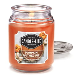 Candle Lite Orange Pumpkin Nutmeg Pie Scent Candle Jar 18 oz