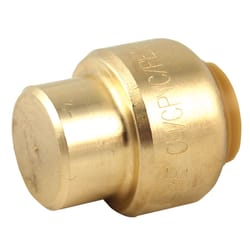 SharkBite Push to Connect 3/8 in. PTC Brass End Stop