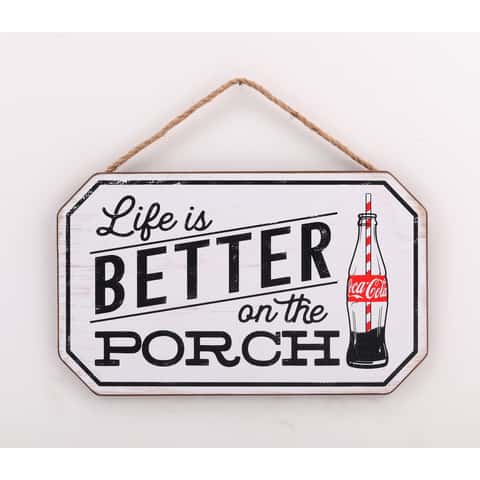 Open Road Brands Coca-Cola Things Go Better with Coke Sign Wood 1 pk -  Total Qty: 4, Case of: 4 - Kroger