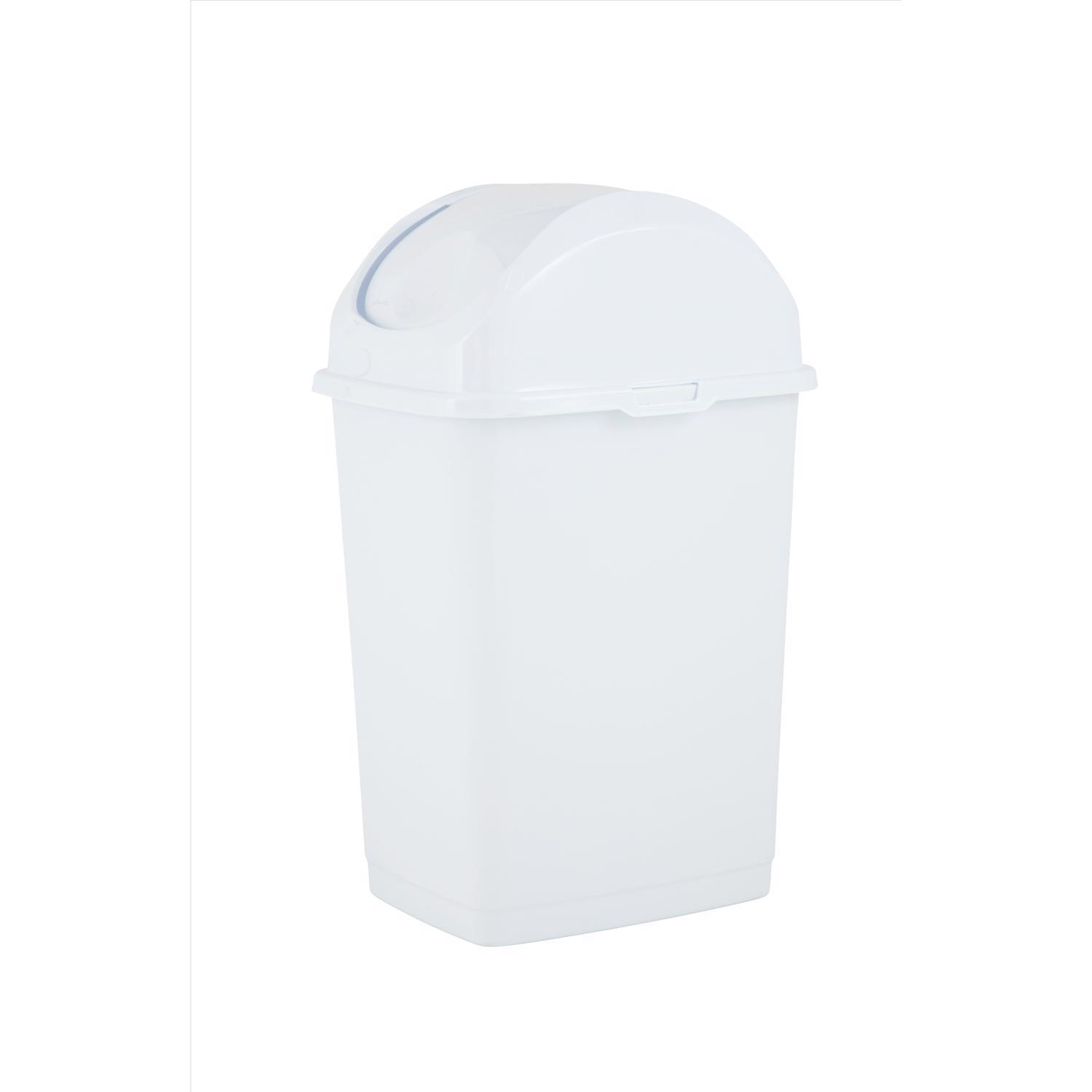 Garbage シングル 23 Gal. Skinny Simple Sort Recycle Bin (Paper, Yellow Lid)