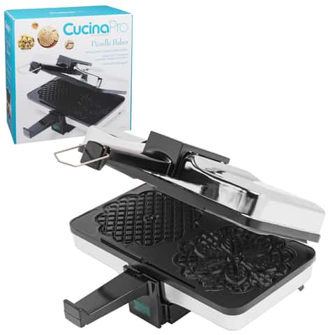 CucinaPro 2 waffle Silver Stainless Steel Pizzelle Baker - Ace