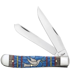 Case Multicolored Stainless Steel 5 in. Trapper Knife with Case