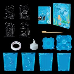 Handstand Kitchen Totally Twilight Sea Life Lantern Art Set Mulicolored 18 pc