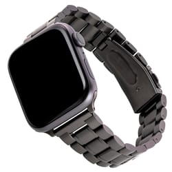 WITHit Unisex Square Black Analog Apple Watch Band Stainless Steel