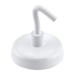 Magnet Source 1.4 in. L X 1.25 in. W White Magnetic Hooks 14 lb. pull 2 pk