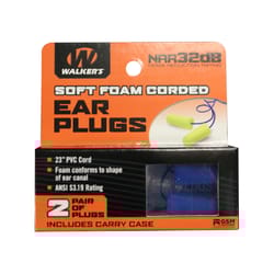 Walker's 32 dB Foam Earplugs Blue 2 pair
