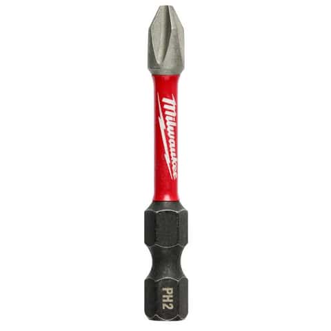 Milwaukee Shockwave Phillips 2 X 2 in. L Impact Power Bit Steel 15 pc