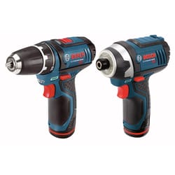 Bosch 12V Cordless Brushed 2 Tool Compact Drill and Impact Driver Kit