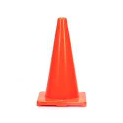 Home Plus Orange Safety Cone 28 in. H X 14.5 in. W