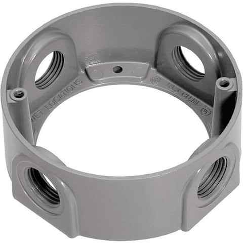 Sigma Engineered Solutions New Work 16.5 cu in Round Metallic Extension  Ring Gray - Ace Hardware