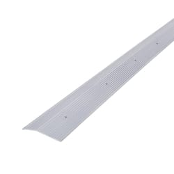 M-D Building Products 0.375 in. H X 2 in. W X 72 in. L Prefinished Silver Aluminum Carpet Trim