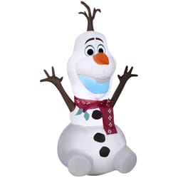 Gemmy Christmas Inflatable Olaf with Red Scarf 48 in. Inflatable