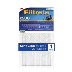 Filtrete 20 in. W X 30 in. H X 1 in. D Polypropylene 2200 MPR Pleated Allergen Air Filter 1 pk