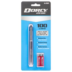 Dorcy 100 lm Silver LED Pen Light AAA Battery