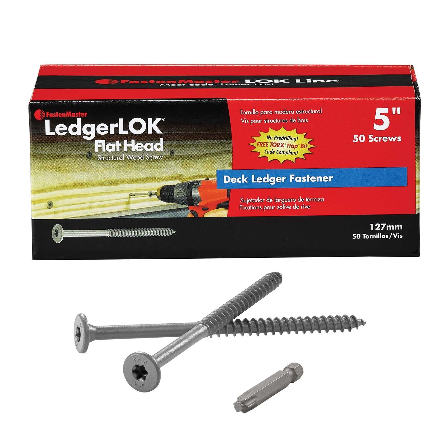 FastenMaster LedgerLok No. 12 x 5 in. L Star Flat Head Structural