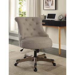 Linon Home Decor Gray Polyester Office Chair