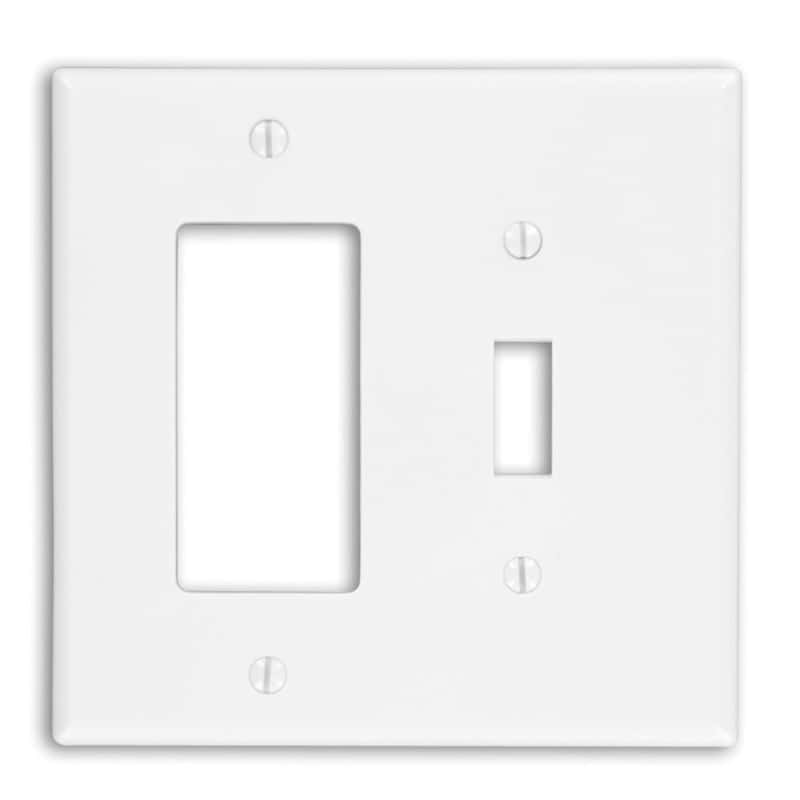 White 3-Port Decora Keystone Jack Wall Plate – Snap-In Design, Modular Insert Cover For Ethernet, Phone, Or Coaxial Cables