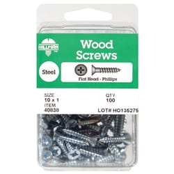 HILLMAN No. 8 X 3/4 in. L Phillips Zinc-Plated Coarse Wood Screws 1 pk