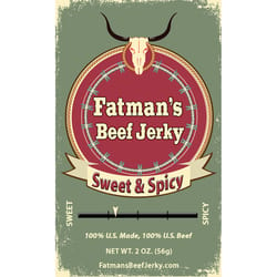 Fatmans Beef Jerky Sweet and Spicy Beef Jerky 2 oz Packet